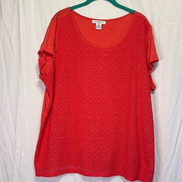 Liz Claiborne Tops - 𝅺PINK Liz Claiborne Plus Size 1X Shirt Sleeve Shirt
